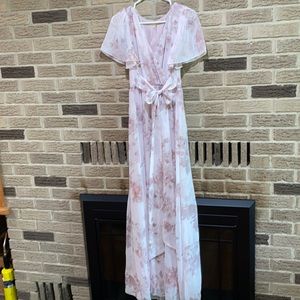 Pink Floral Maxi Dress